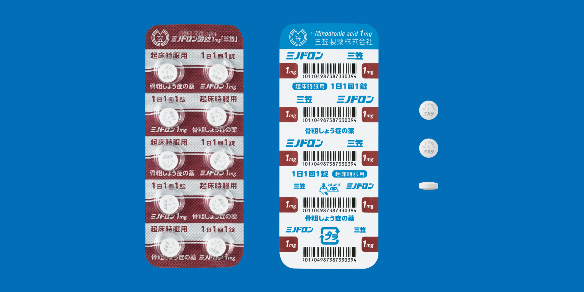 ミノドロン酸錠1mg「三笠」